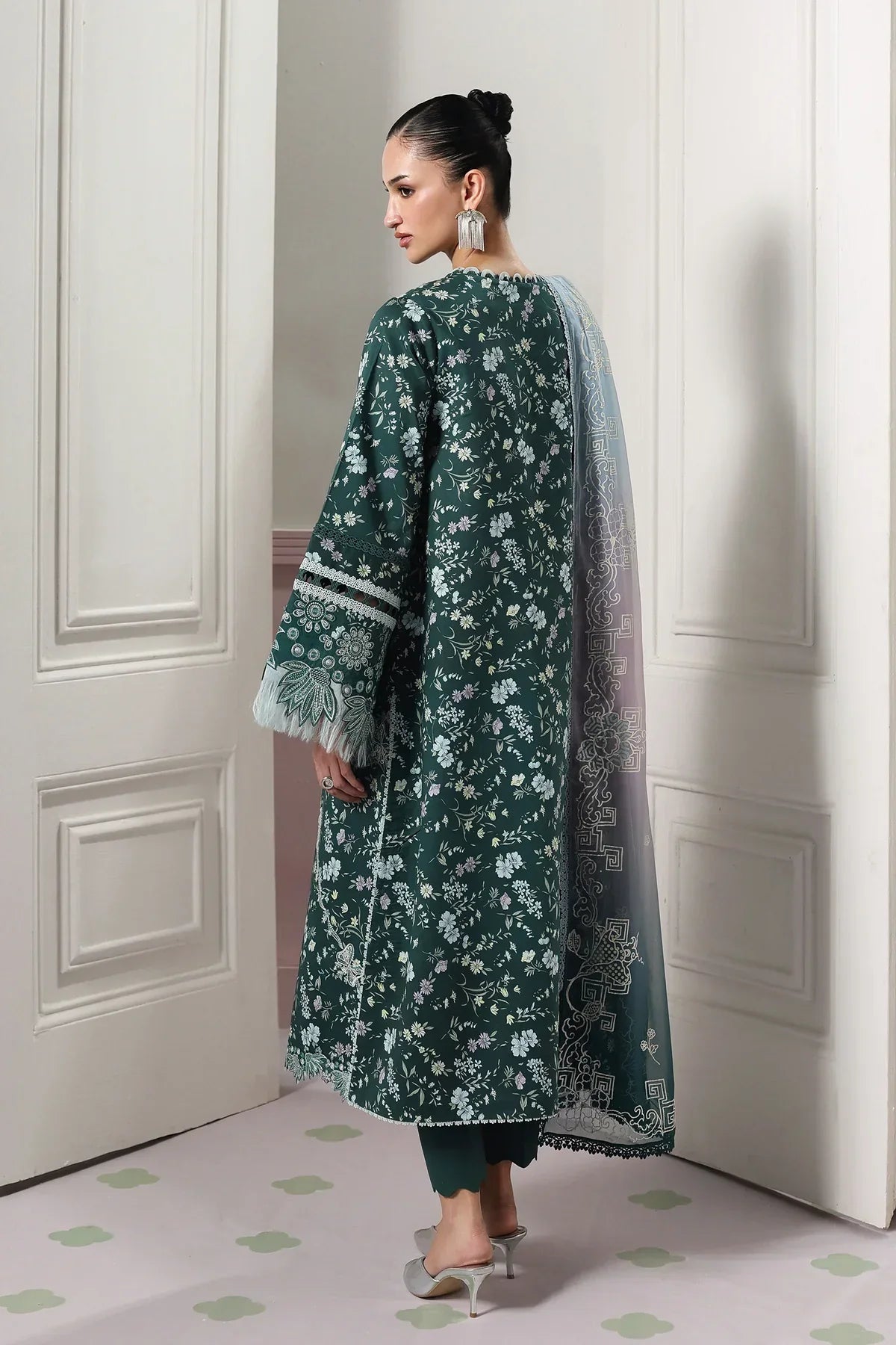 Qalamkar Qprints Digital Printed Unstitched 3 Piece Suit (Diane)