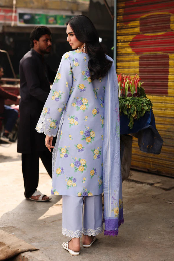 NISSA Floral Symphony – Embroidered & Printed Lawn Suit by Rajbari (Unstitched) 09