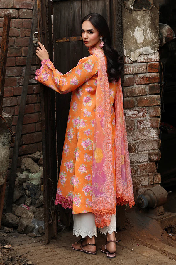 NISSA Floral Symphony – Embroidered & Printed Lawn Suit by Rajbari (Unstitched) 04
