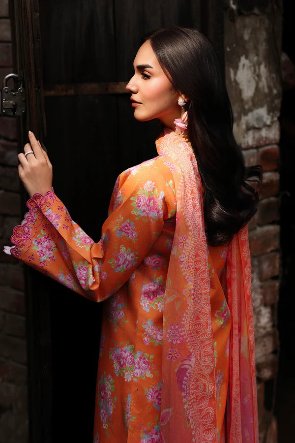 NISSA Floral Symphony – Embroidered & Printed Lawn Suit by Rajbari (Unstitched) 04