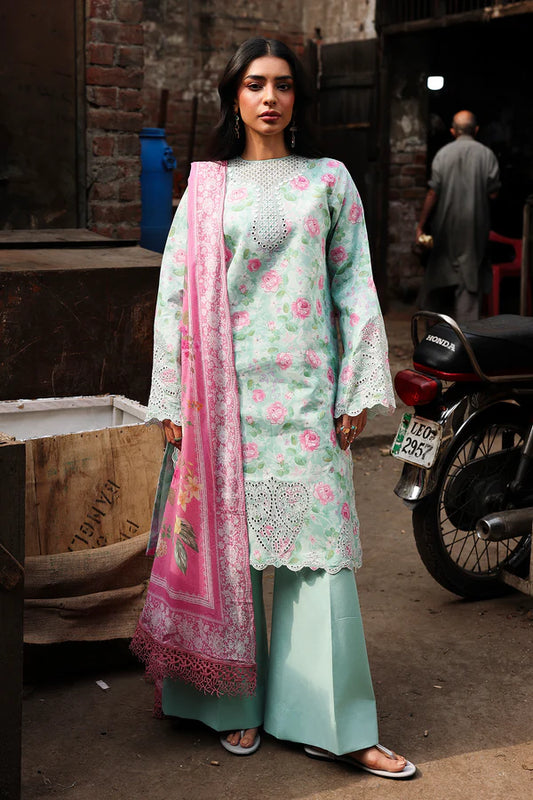 NISSA Floral Symphony – Embroidered & Printed Lawn Suit by Rajbari (Unstitched) 10