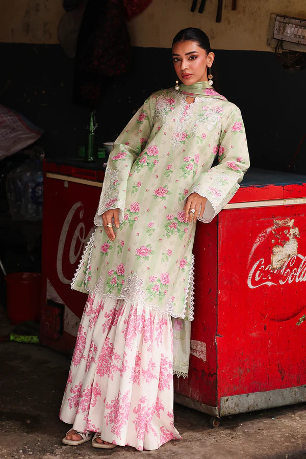 NISSA Floral Symphony – Embroidered & Printed Lawn Suit by Rajbari (Unstitched) 08