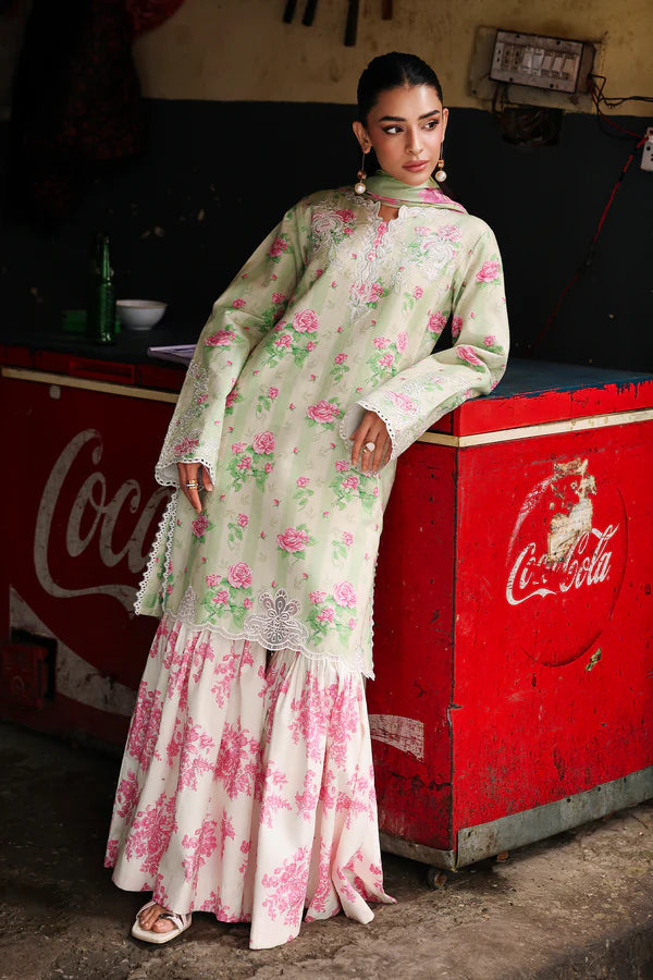 NISSA Floral Symphony – Embroidered & Printed Lawn Suit by Rajbari (Unstitched) 08