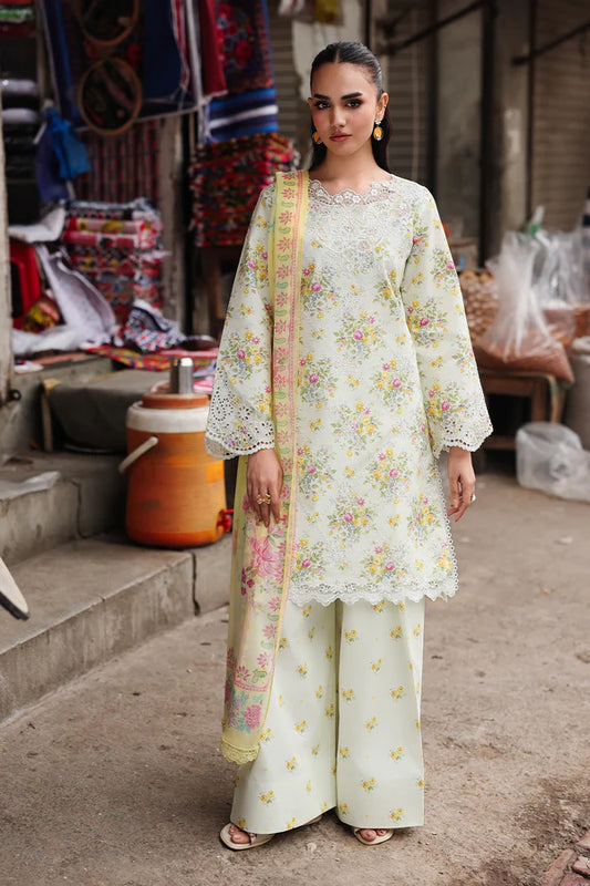 NISSA Floral Symphony – Embroidered & Printed Lawn Suit by Rajbari (Unstitched) 11