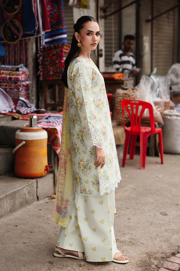 NISSA Floral Symphony – Embroidered & Printed Lawn Suit by Rajbari (Unstitched) 11
