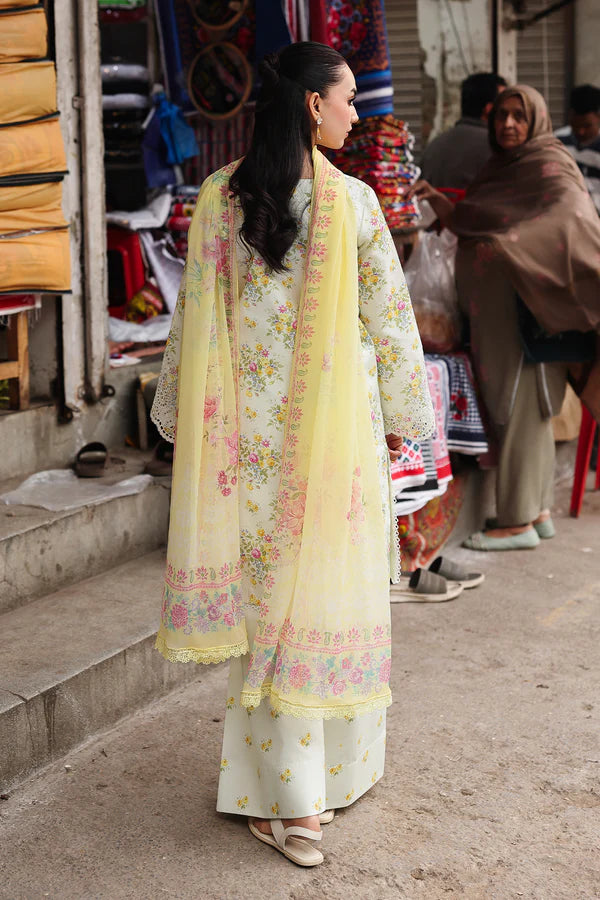 NISSA Floral Symphony – Embroidered & Printed Lawn Suit by Rajbari (Unstitched) 11