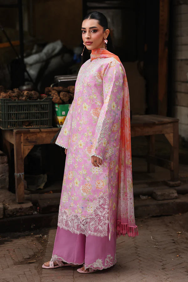 NISSA Floral Symphony – Embroidered & Printed Lawn Suit by Rajbari (Unstitched) 03