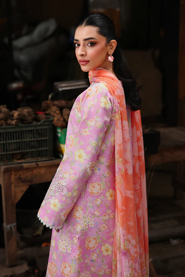 NISSA Floral Symphony – Embroidered & Printed Lawn Suit by Rajbari (Unstitched) 03