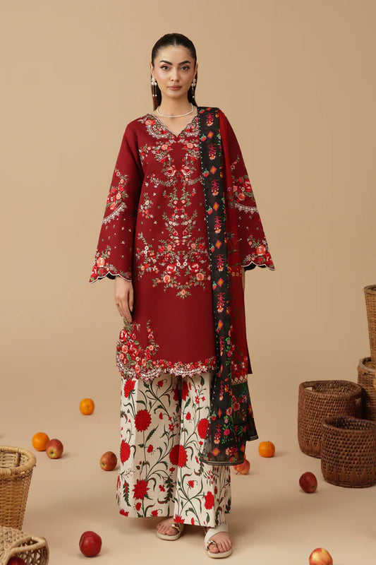 RajBari Jahaan Embroidered Lawn 3 Piece Unstitched Suit (06)
