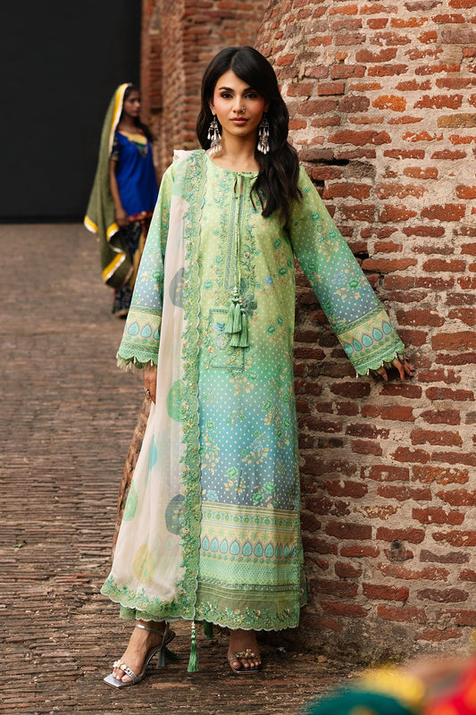 Charizma Chunri-Embroidered Printed Lawn Unstitched Suit with Chiffon Dupatta (CHN6-07)