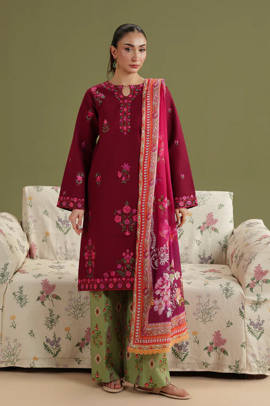 RajBari Jahaan Embroidered Lawn 3 Piece Unstitched Suit (09)
