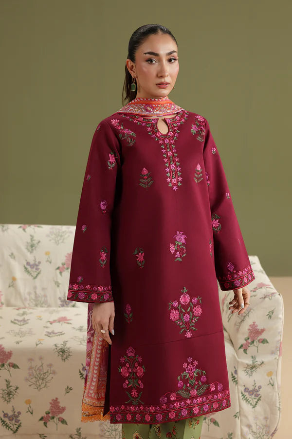 RajBari Jahaan Embroidered Lawn 3 Piece Unstitched Suit (09)