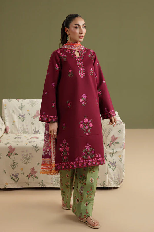 RajBari Jahaan Embroidered Lawn 3 Piece Unstitched Suit (09)