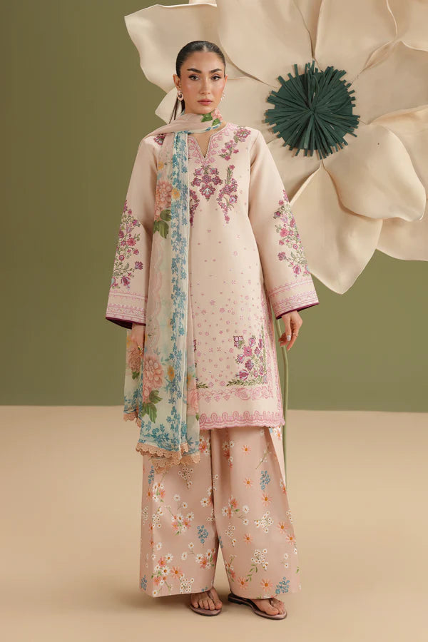 RajBari Jahaan Embroidered Lawn 3 Piece Unstitched Suit (08)