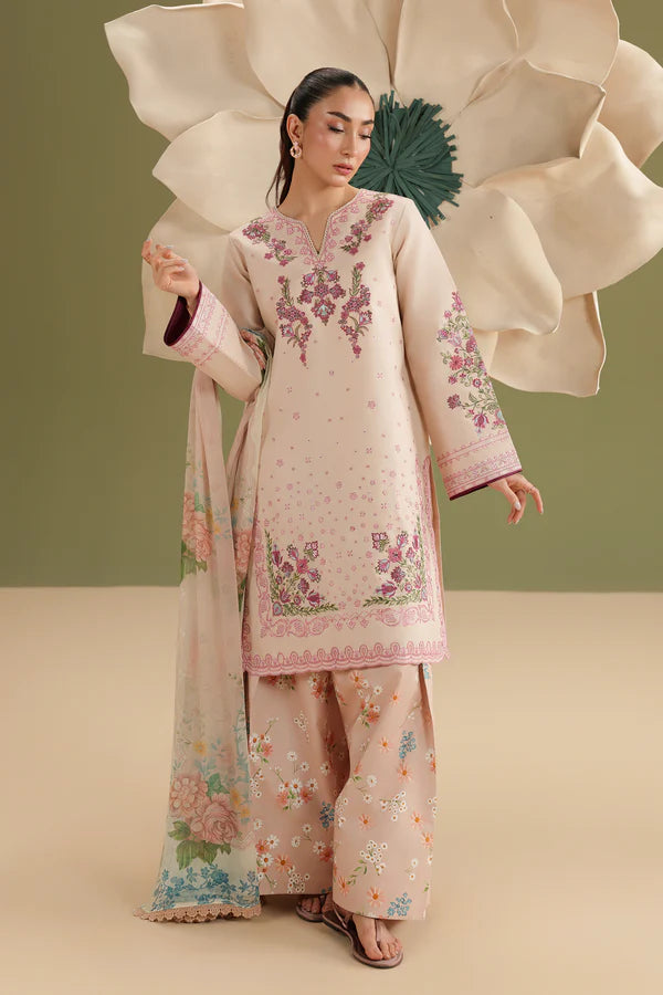 RajBari Jahaan Embroidered Lawn 3 Piece Unstitched Suit (08)