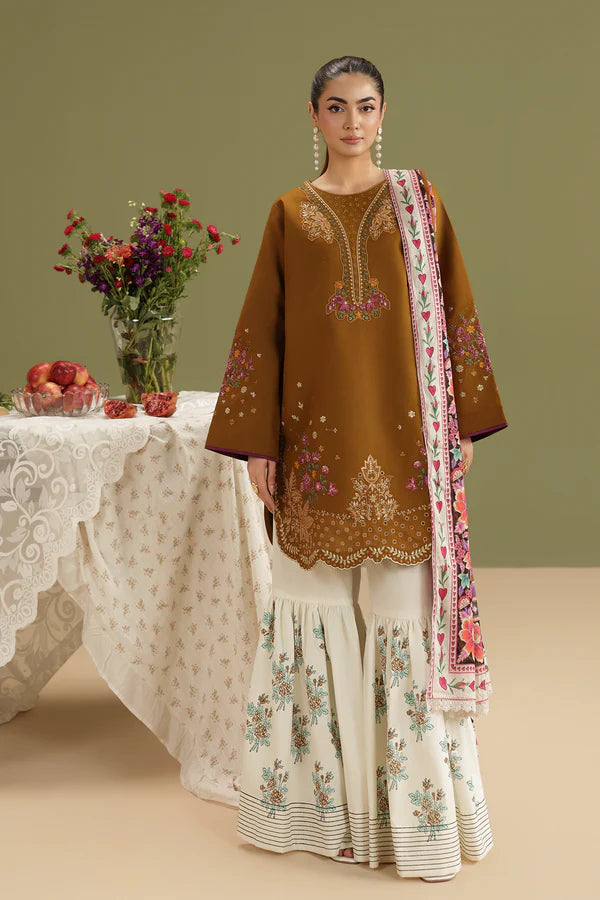 RajBari Jahaan Embroidered Lawn 3 Piece Unstitched Suit (01)