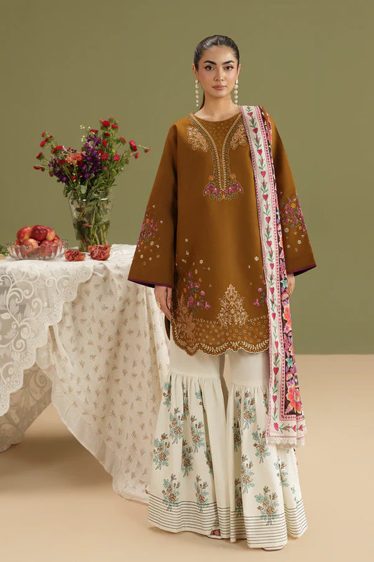 RajBari Jahaan Embroidered Lawn 3 Piece Unstitched Suit (01)
