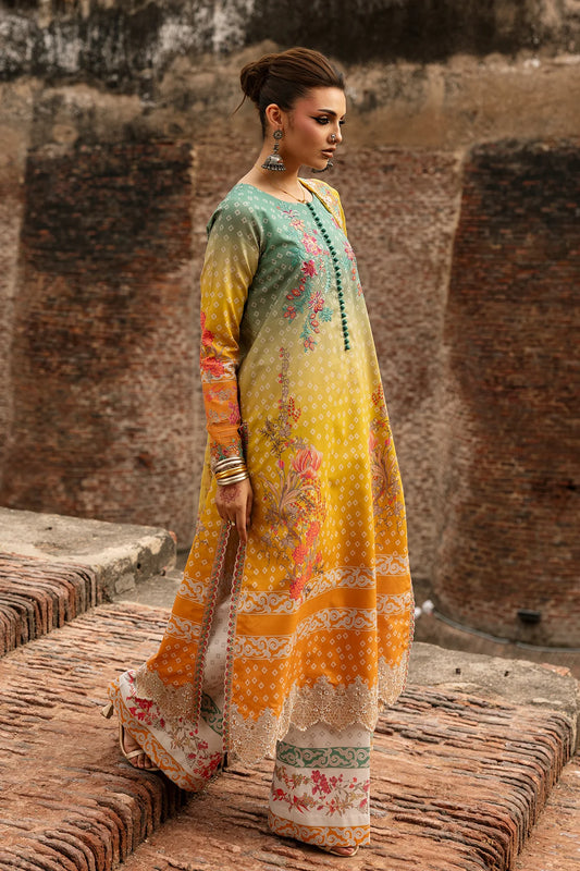 Charizma Chunri-Embroidered Printed Lawn Unstitched Suit with Chiffon Dupatta (CHN6-03)