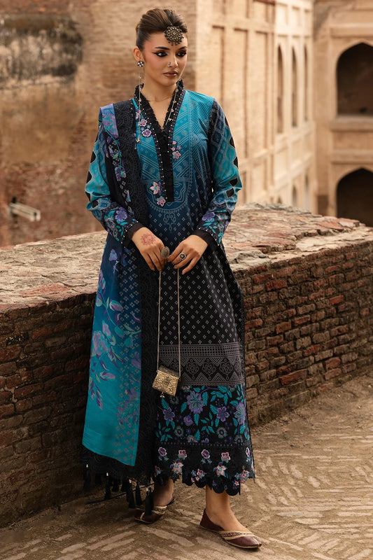 Charizma Chunri-Embroidered Printed Lawn Unstitched Suit with Chiffon Dupatta (CHN6-04)