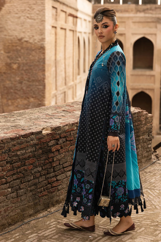 Charizma Chunri-Embroidered Printed Lawn Unstitched Suit with Chiffon Dupatta (CHN6-04)