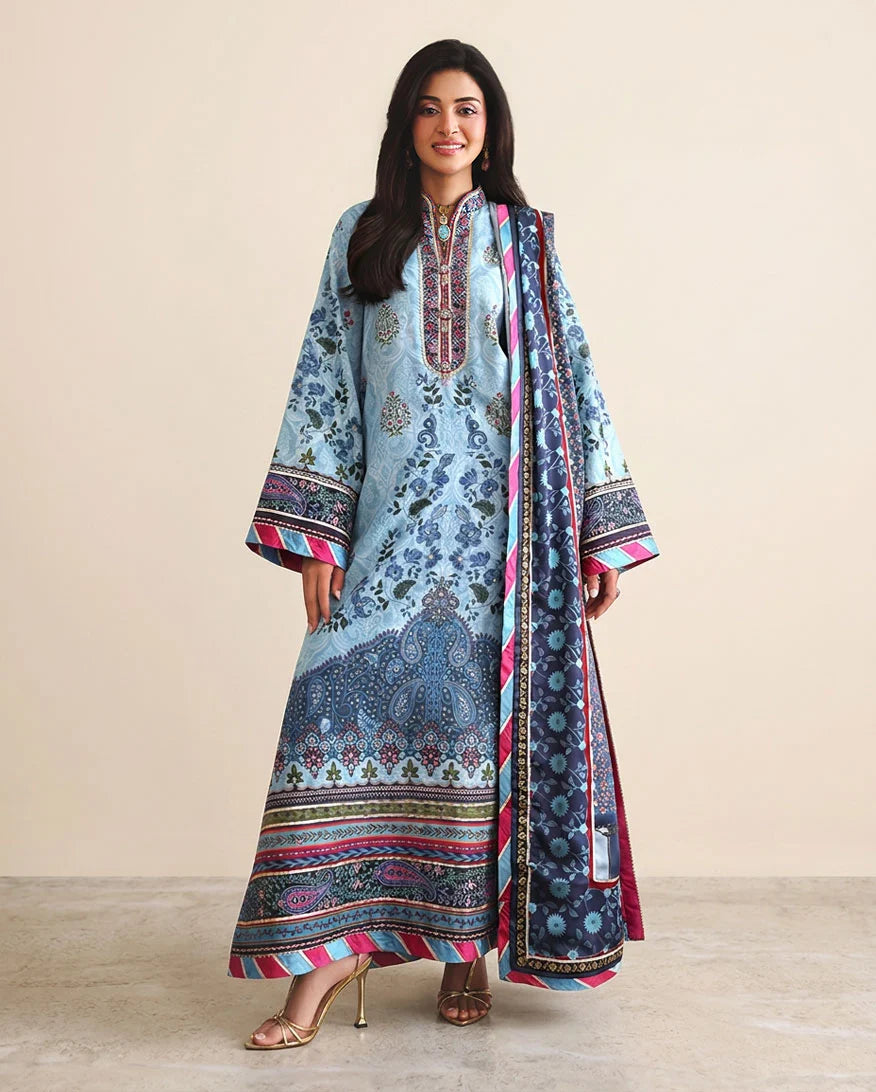 Hemline by Mushq Nirvana 26 Embroidered 3-Piece Unstitched Suit (In my Element)