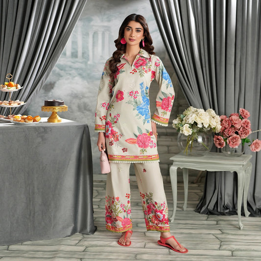 REGALIA Lawn RTW Printed Co-Ord Set – 2 Piece | CB1-1