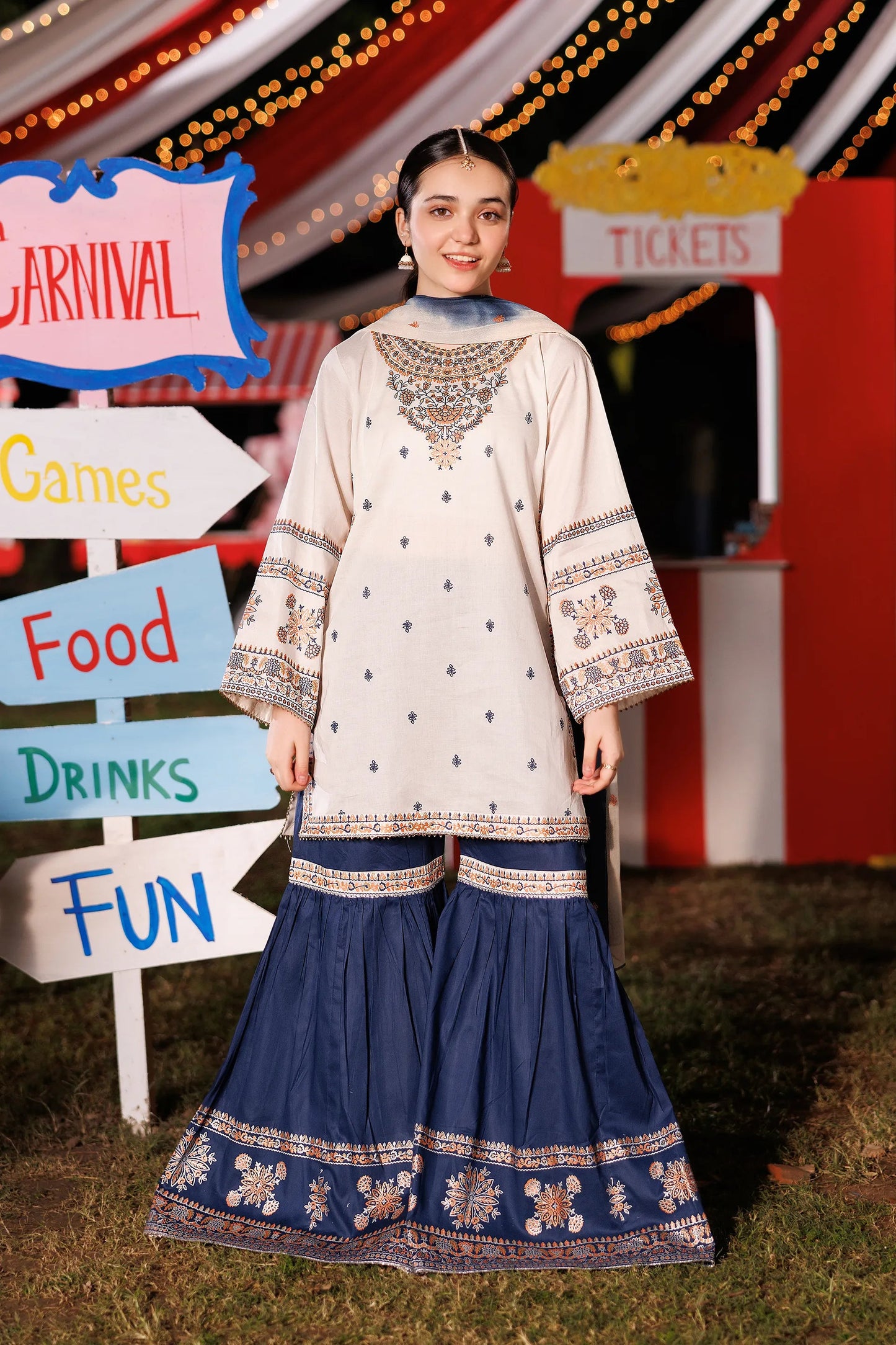 Garnet Embroidered Lawn Stitched 3 Piece Suit (Tinkle Toes) | Summer Collection 2026