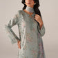 Iznik spring summer Dusty Ice Blue Embroidered Lawn 3 Piece stitched Suit (SS-12)
