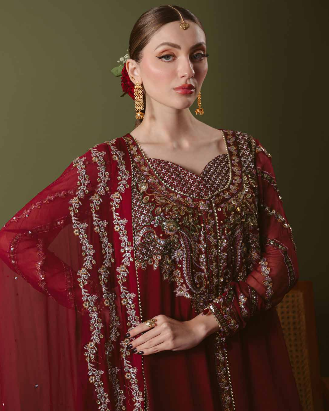 Elaya by Nureh Embroidered Luxury Chiffon Unstitched 3 Piece Suit (NEL-92)