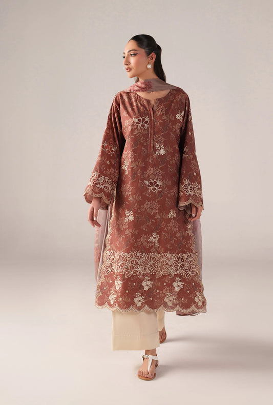IZNIK Luxury Lawn Collection – SS-10 | Rust 3-Piece Set