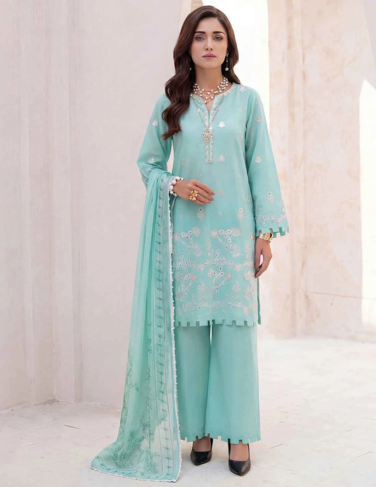 AMAL Spring Pret by Allys – 3PC Stitched Embroidered Suit | Spring Collection 2026