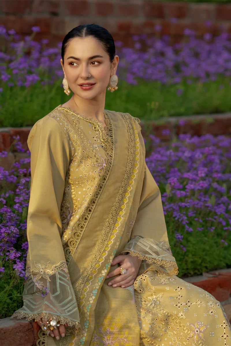 Rang Rasiya- Embroidered Lawn 3PC Unstitched Suit with Net Dupatta (Raha)