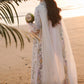 QALAMKAR Sahil | Luxury Chikankari Embroidered 3PC Lawn Suit with Rocket Net Dupatta | ILARA