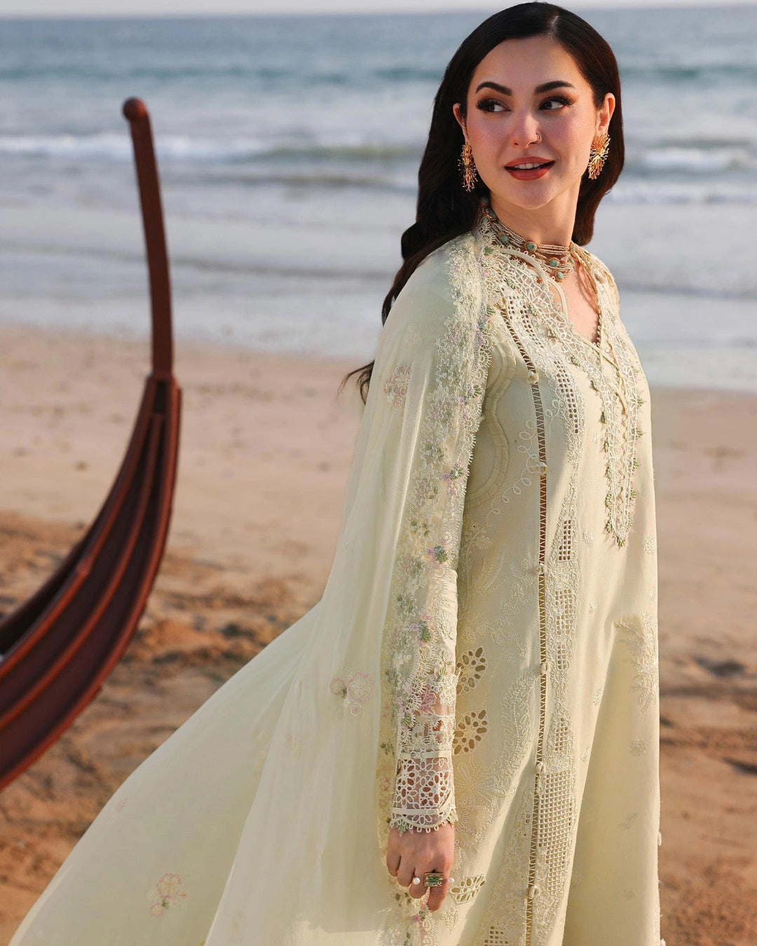 Qalamkar 3-Piece Chikankari Embroidered Luxury Lawn Suit (Unstitched) SA #03
