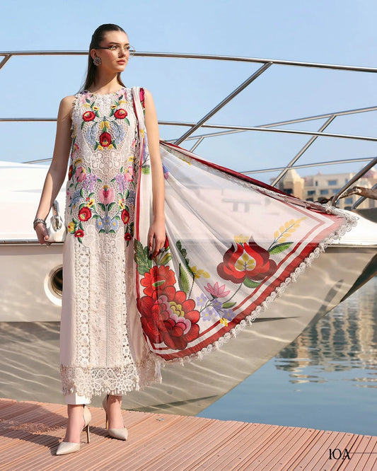 MARIA B LUXURY 3 Piece Embroidered Lawn Suit (Unstitched)