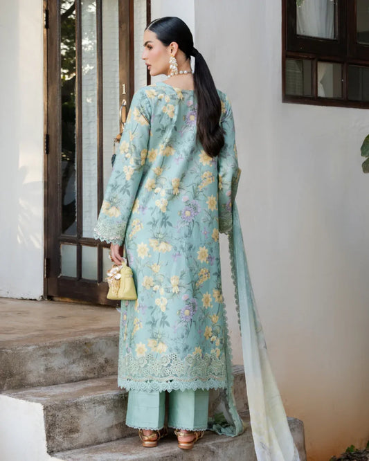 Aabyaan Shezlin Chikankari Lawn 2026 – Embroidered 3 Piece Suit (AZ-03)