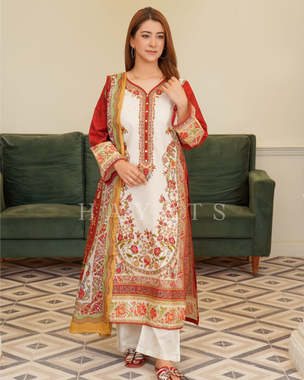 Hayat Luxury Printed 3 Piece Stitched Suit