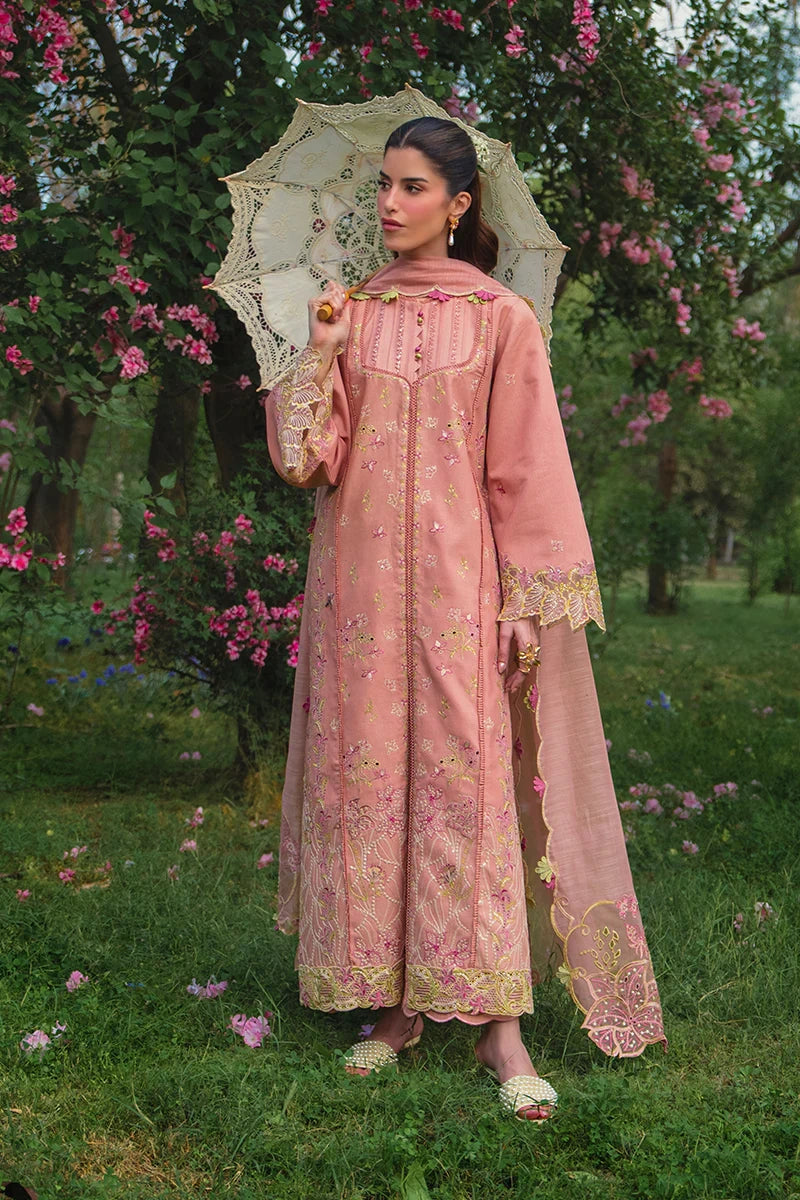 Rang Rasiya- Embroidered Lawn 3PC Unstitched Suit with Net Dupatta (Rania)