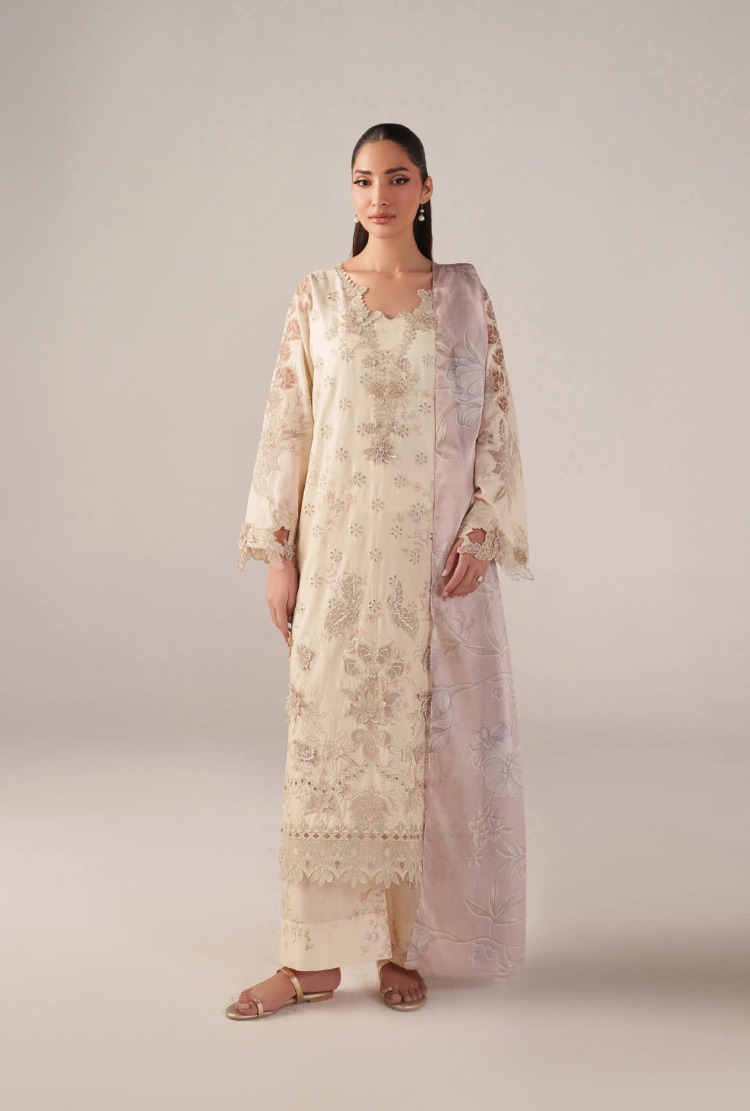 IZNIK Luxury Lawn Collection – SS-06 | Off-White 3-Piece Set