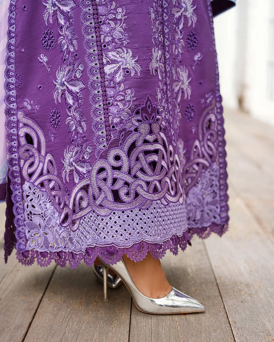 Mushq A Moi Luxury Lawn ’26 | Embroidered 3-Piece Unstitched Suit (Lovers Lane)