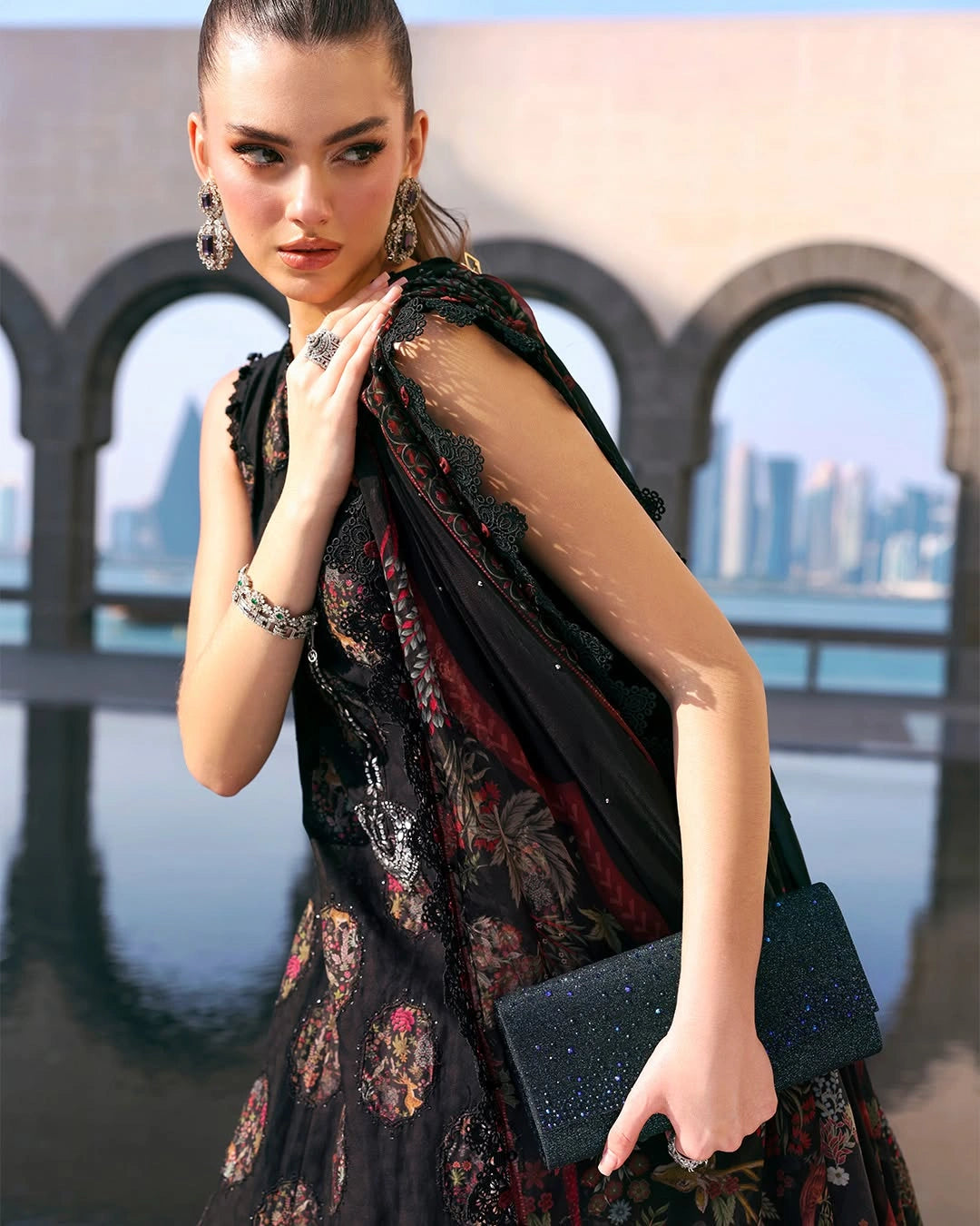 MARIA B LUXURY 3 Piece Embroidered Lawn Suit (Unstitched)