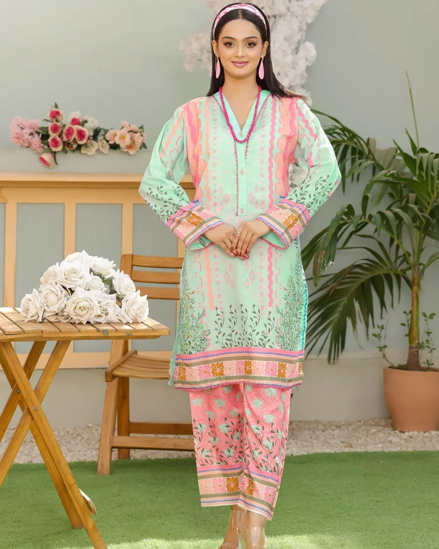 Amna Khurram Lawn Printed Co-Ord Set _1A6 – Ready to Wear
