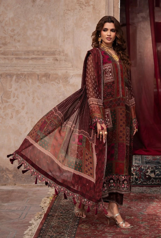 Vasal by Charizma | Premium Embroidered Formal Chiffon 4-Piece Suit with Pure Chiffon Dupatta - VSL6-03