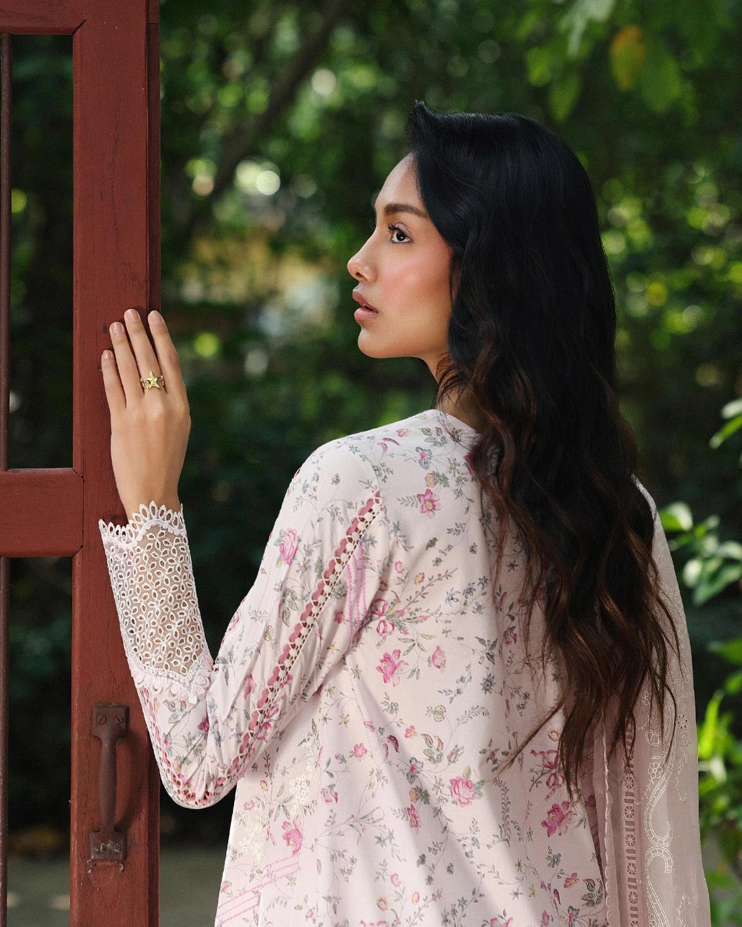 Qalamkar Qprints | Digital Printed Lawn Chikankari Embroidered Unstitched Suit | AILSA