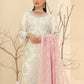 Tawakkal Embroidered Bamber Chiffon Suit With La Bella Viscose Jacquard Trouser D-003