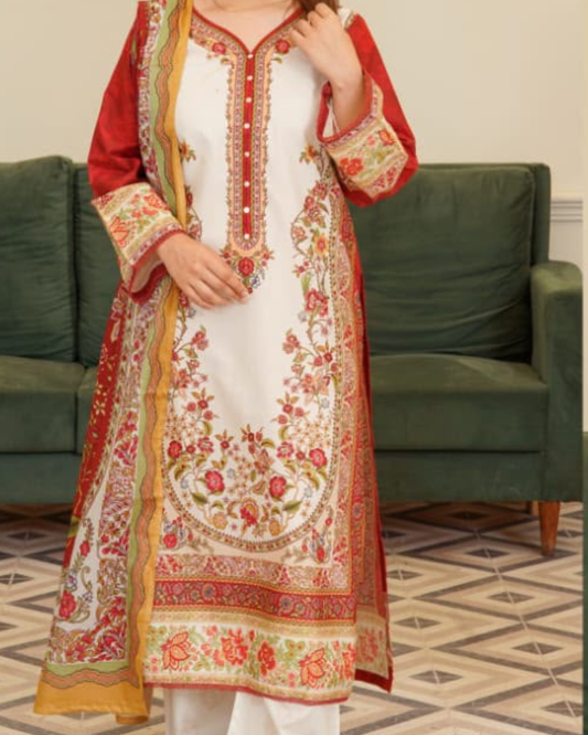 Hayat Luxury Printed 3 Piece Stitched Suit