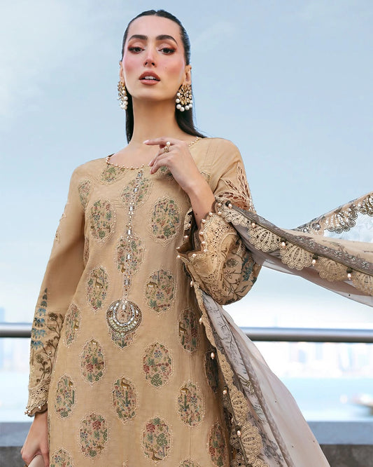 MARIA B LUXURY 3 Piece Embroidered Lawn Suit (Unstitched)