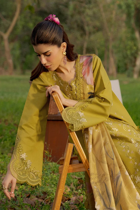 Rang Rasiya- Embroidered Lawn 3PC Unstitched Suit with Net Dupatta (Haya)