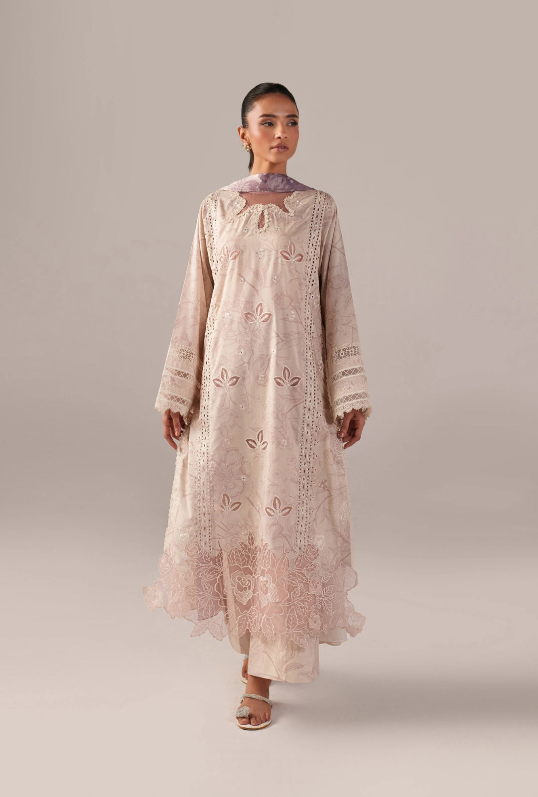 IZNIK Luxury Lawn Collection – SS-01 | Pearl White 3-Piece S