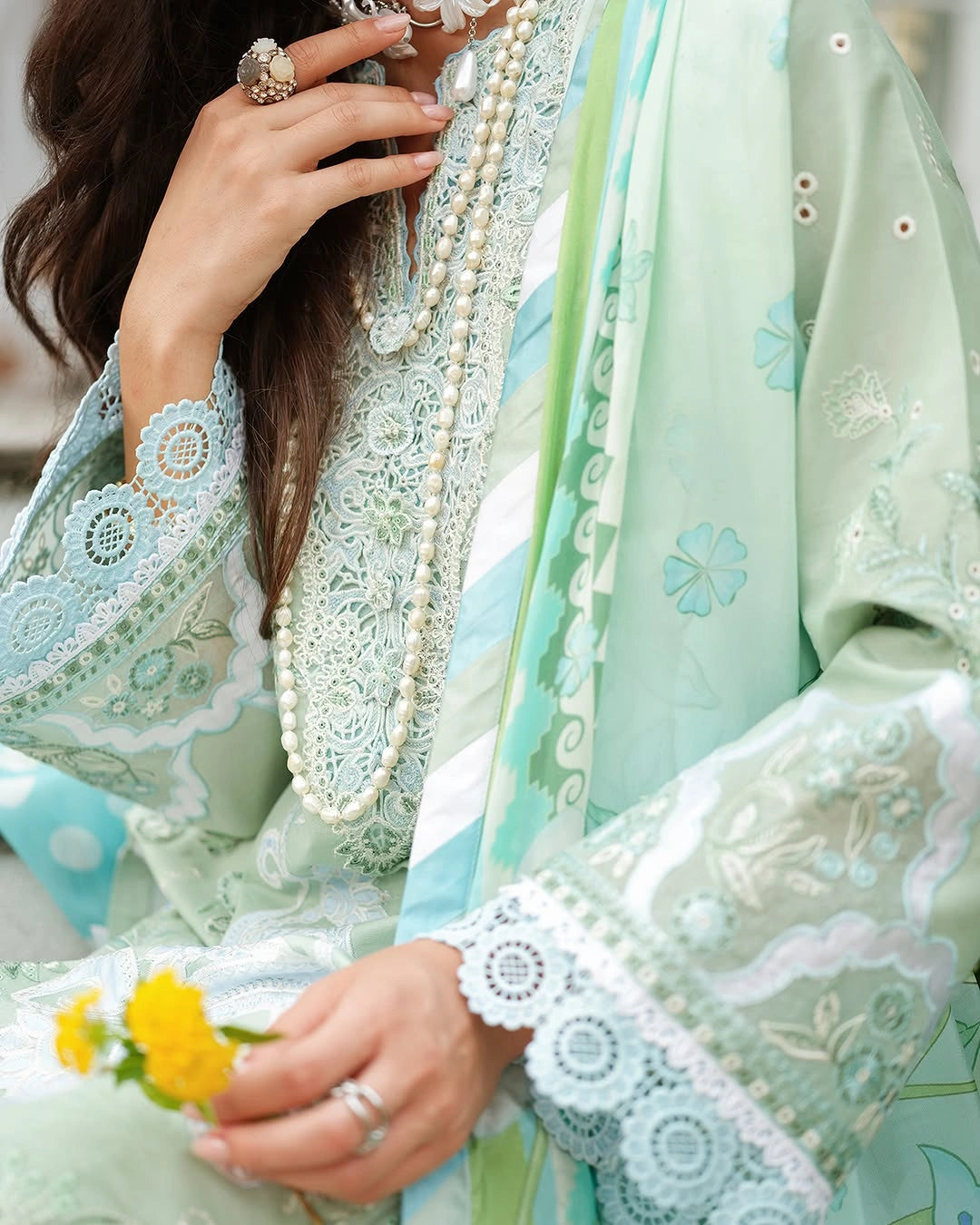 Mushq A Moi Luxury Lawn ’26 | Embroidered 3-Piece Unstitched Suit (Love Escapе)